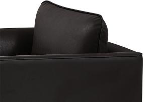 Sofá de couro preto para escritório