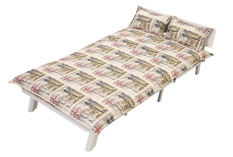  Sofá-cama dobrável com estrutura metálica