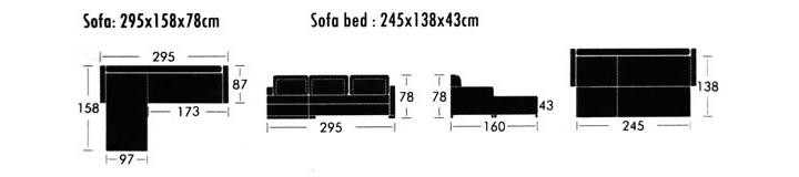 Sofá-cama com baú AD159