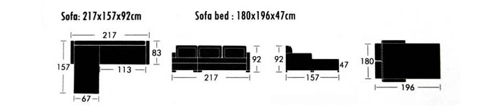 Sofá-cama de puxar AD162